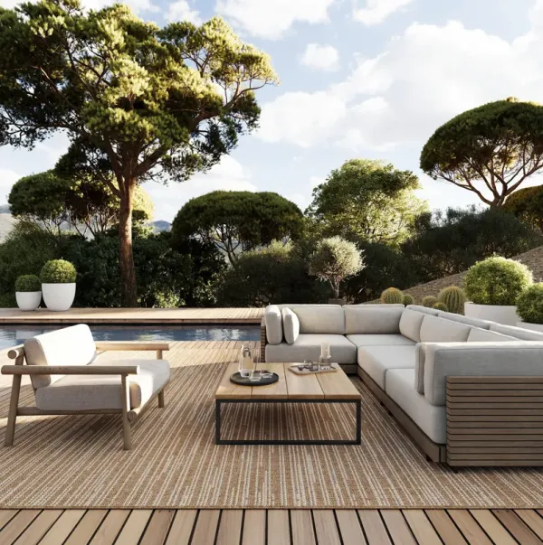 Dilara Transitional Abstract Indoor/Outdoor Rug