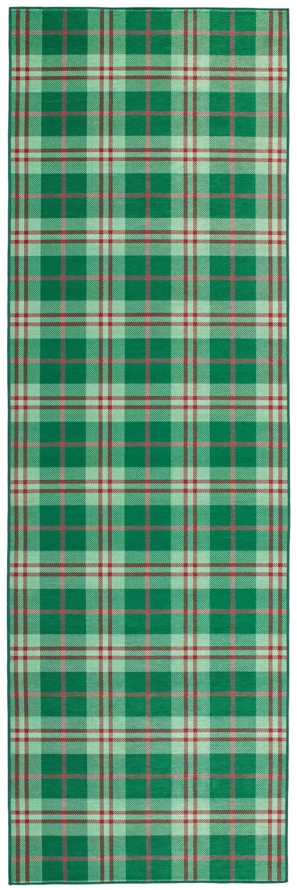 Jolly Plaid Machine Washable Rug