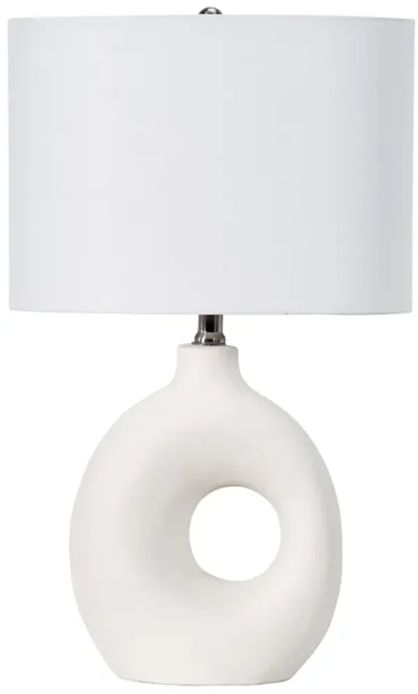 23-inch Ceramic Cutout Chamber Table Lamp