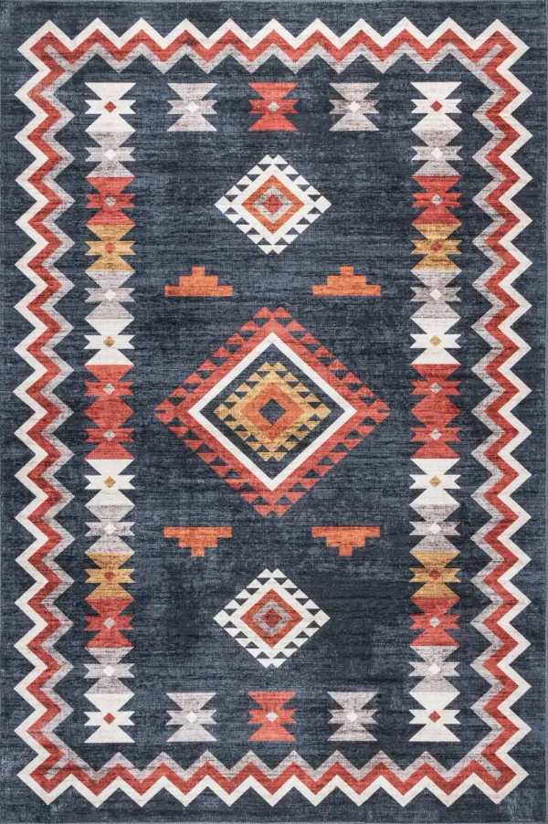 Nancy Southwestern Diamond Washable Rug