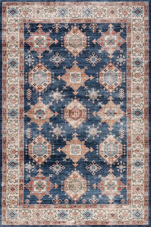 Francesca Timeworn Charm Spill Proof Washable Rug