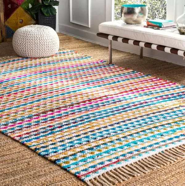 Rainbow Chindi Mosaic Rug