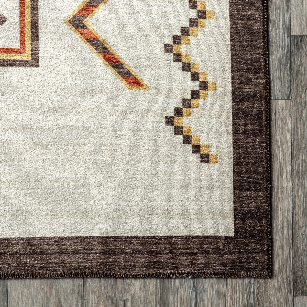 Zahaira Washable Aztec Rug