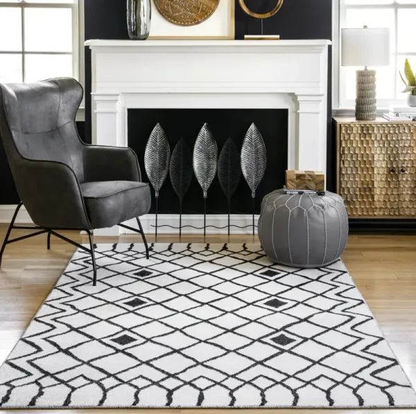 Wavy Diamond Lattice Rug