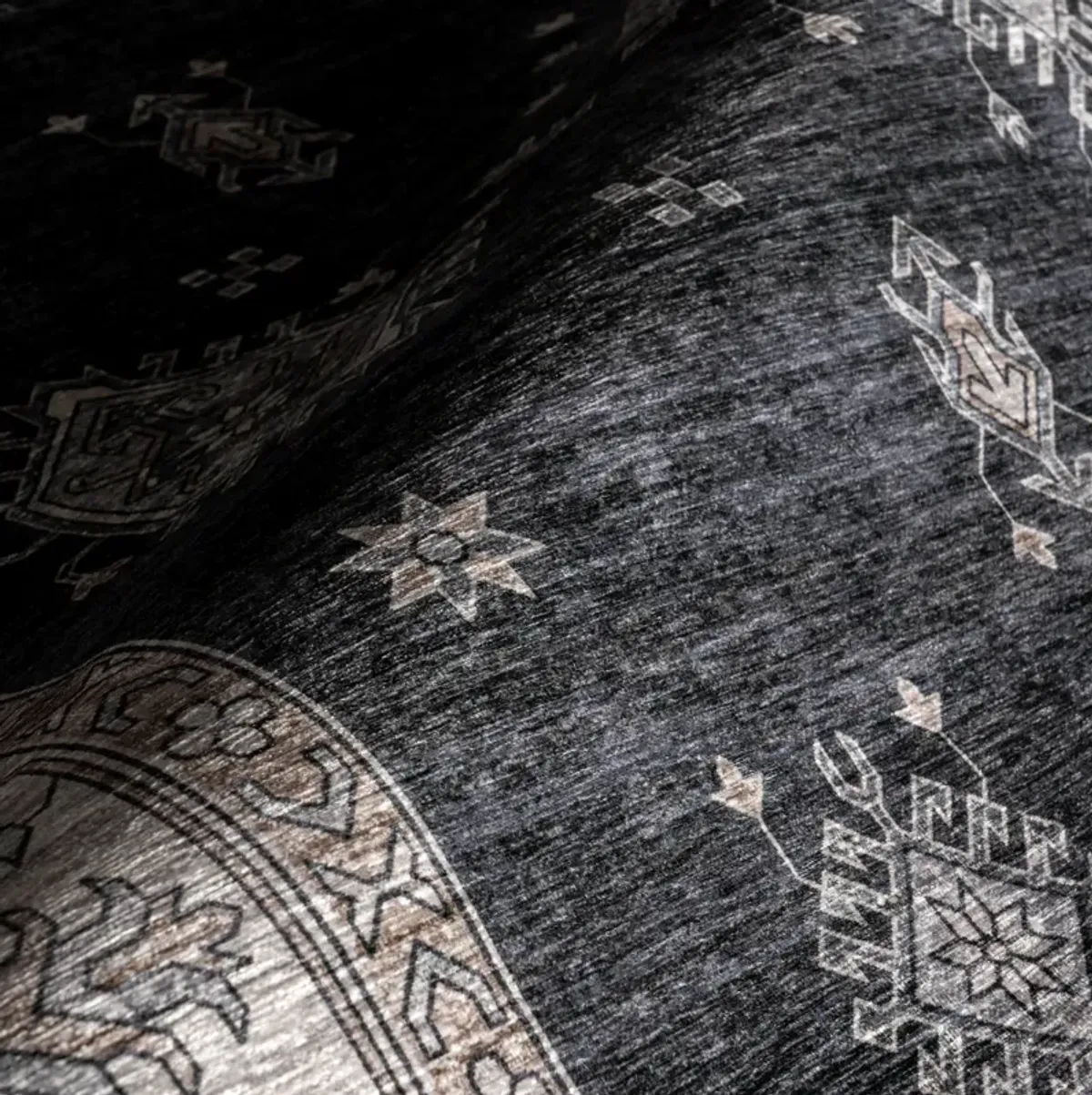 Andrea Bordered Spill Proof Washable Rug