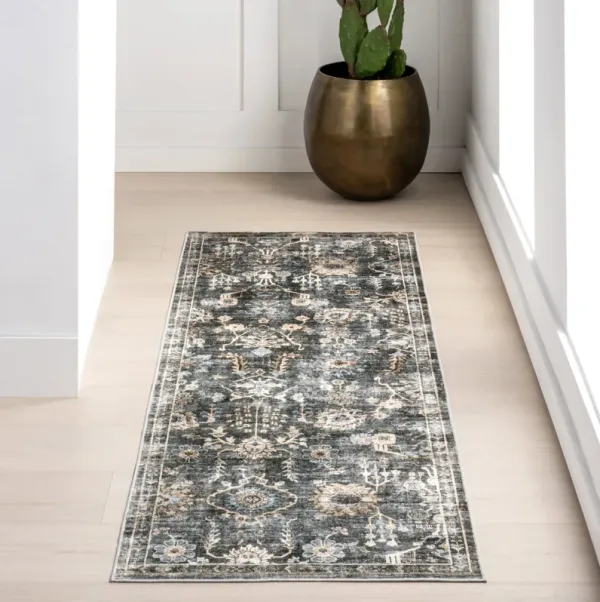 Jaylah Medallion Washable Rug