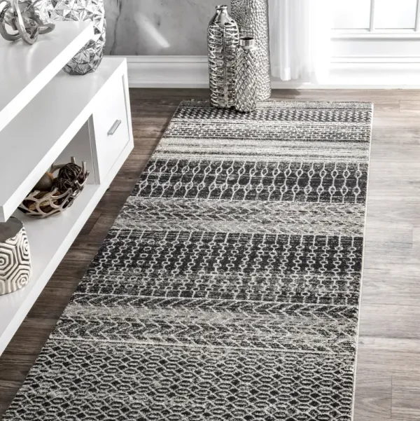 Banded Abacus And Stripes Rug
