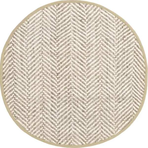 Handwoven Jute Jagged Chevron Rug