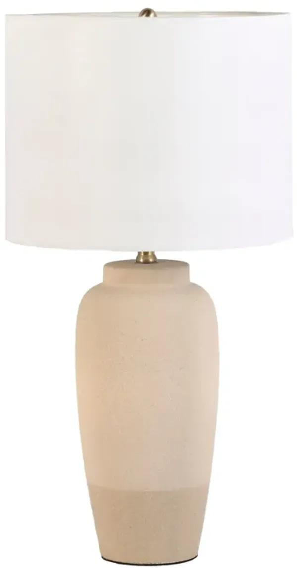 28-inch Sandy Ceramic Textured Vase Table Lamp