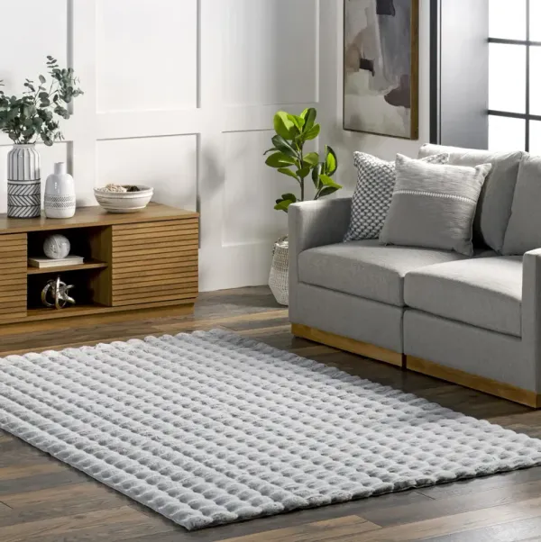 Ivana Checkered Plush Cloud Washable Rug