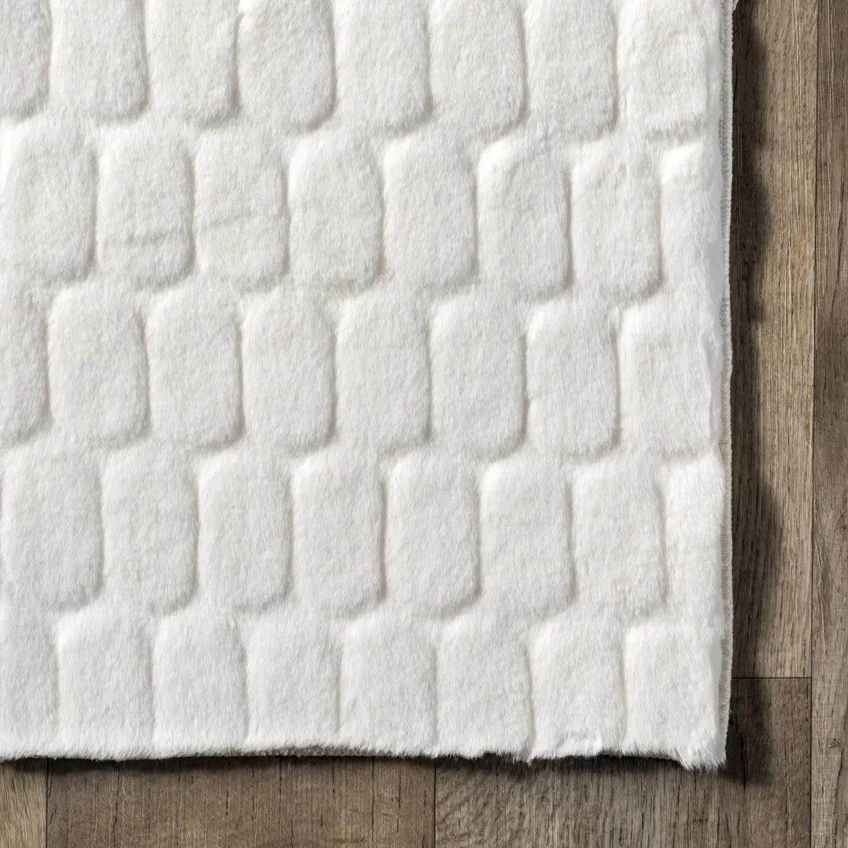Milazia Honeycomb Plush Cloud Washable Rug