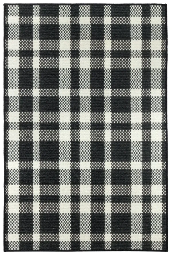 Houston Plaid Machine Washable Rug