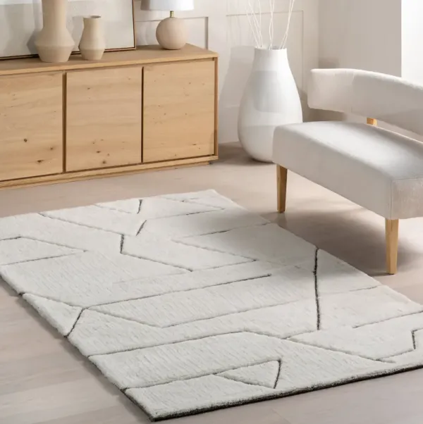 Kimia Hand Tufted Geometric New Zealand Wool Rug