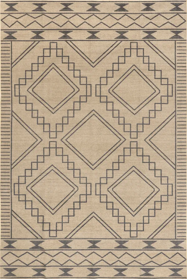 Caitlin Easy-Jute Washable Symbols Rug