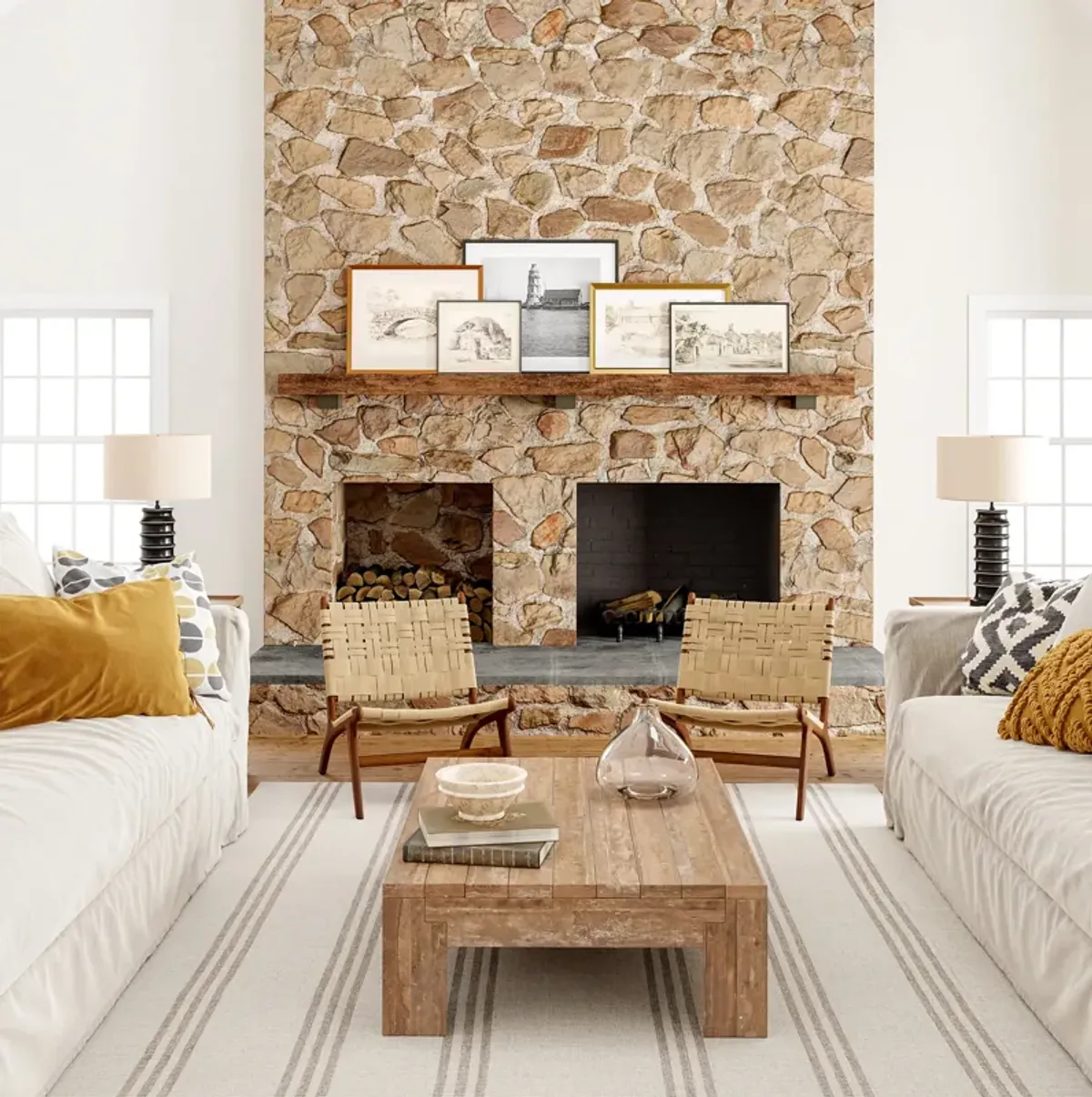 Hawthorn Striped Wool Rug