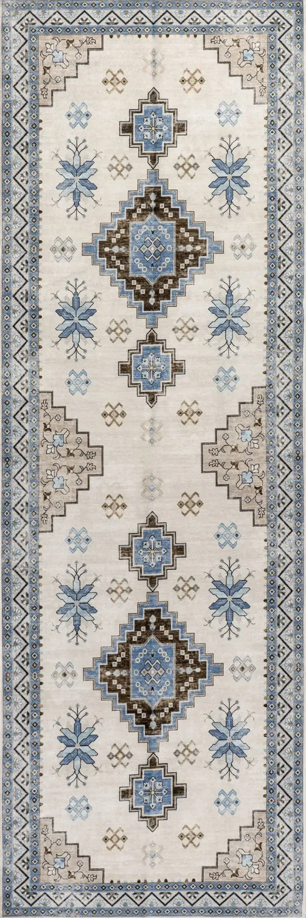 Clovebud Medallion Washable Rug