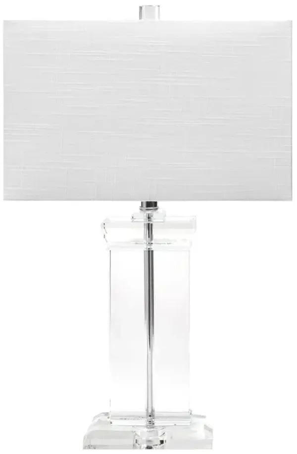25-inch Helena Crystal Ionic Column Table Lamp