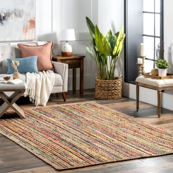 Braided Chindi Spectrum Jute Rug