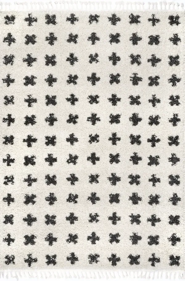 Adriana Cross Trellis Tasseled Rug