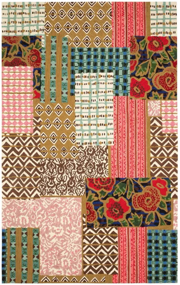 Elm Patchwork Hand Micro Hooked Wool Rug
