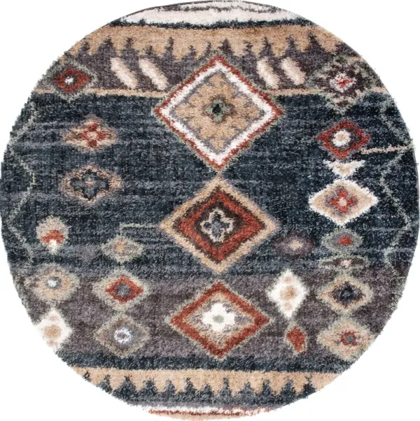 Moroccan Diamond Shag With Tassels Rug