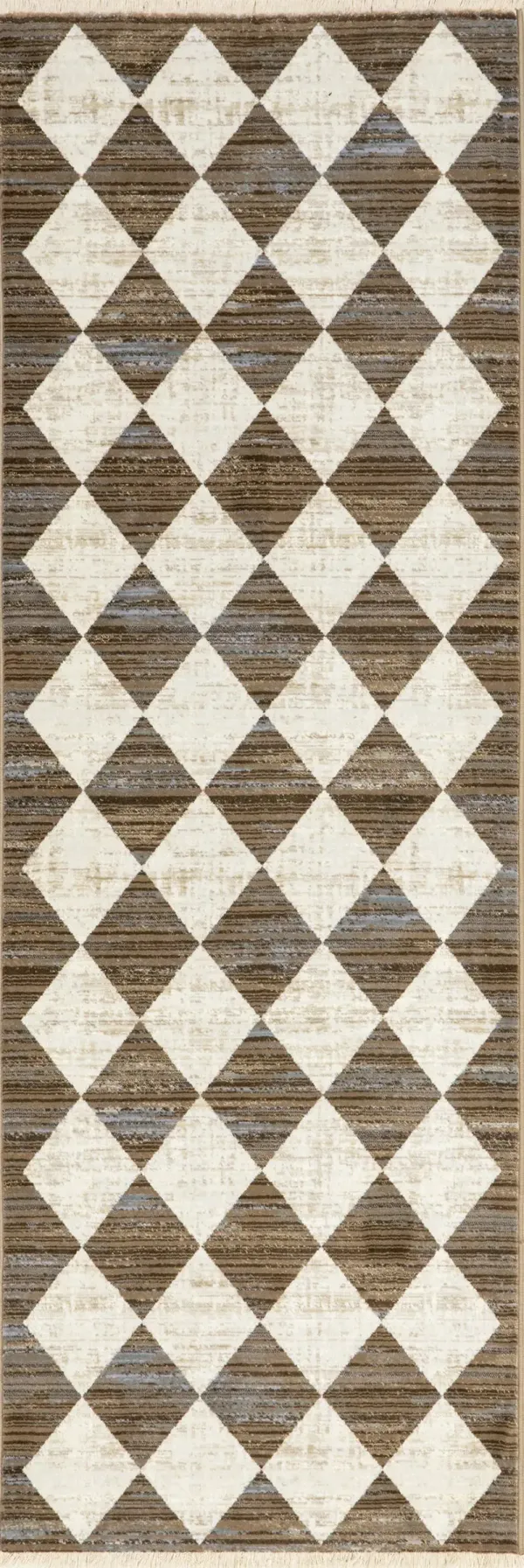 Vanni Checkered Fringed Rug