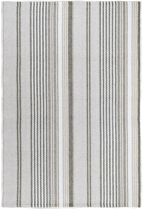 Gradation Ticking Handwoven Cotton Rug
