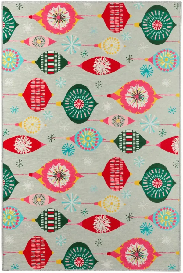 Ornaments Machine Washable Rug