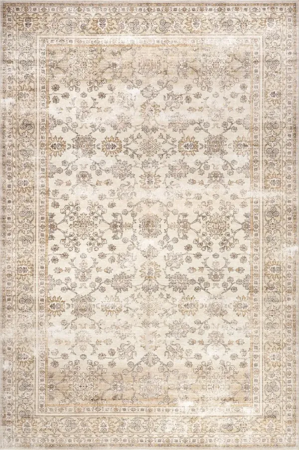 Meena Fading Garden Spill Proof Washable Rug