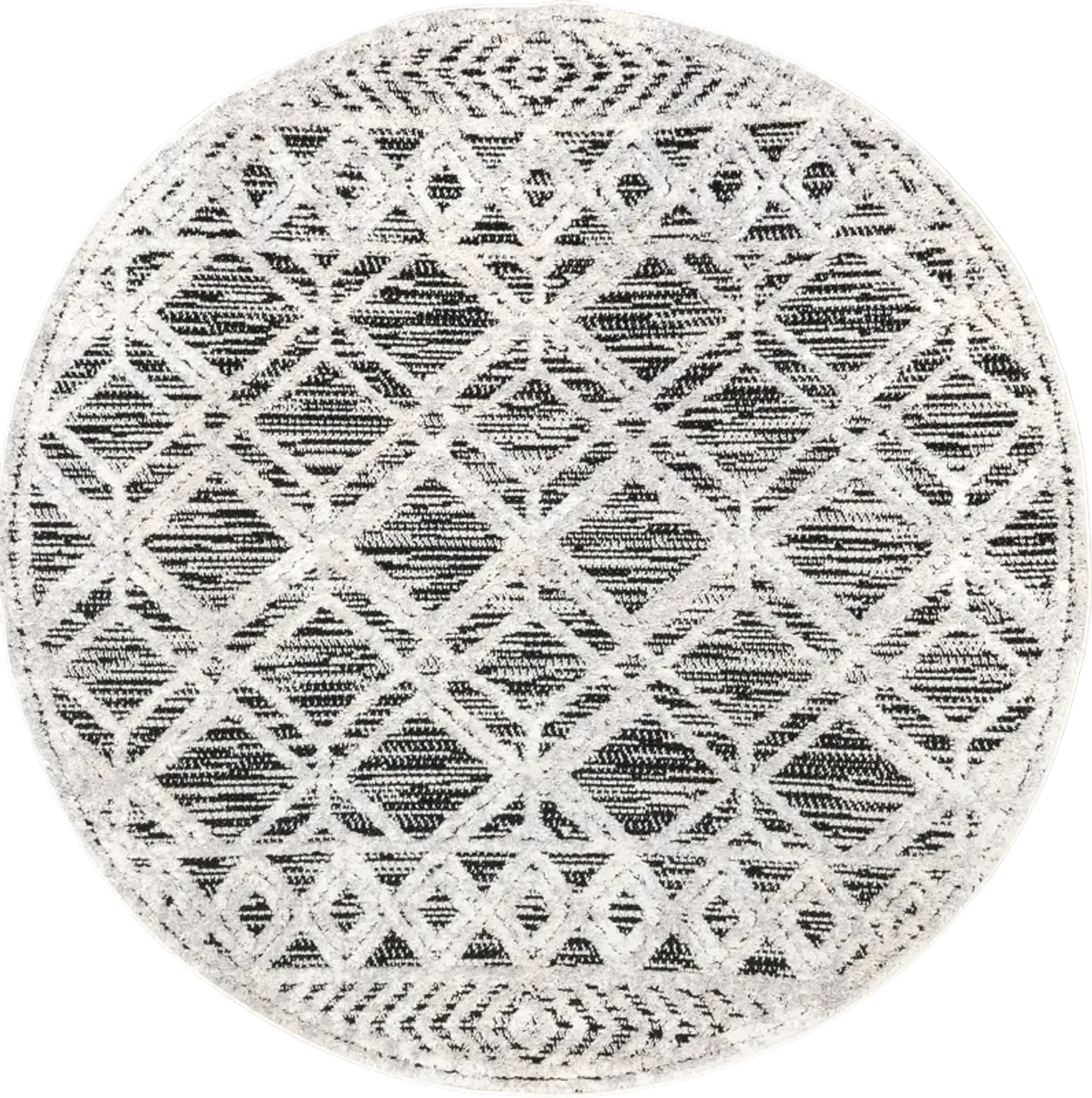Shaggy Lattice Tassel Rug