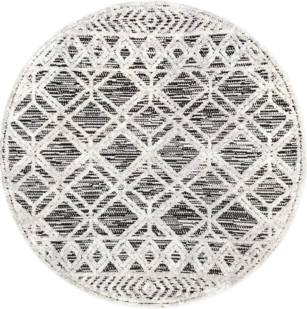 Shaggy Lattice Tassel Rug