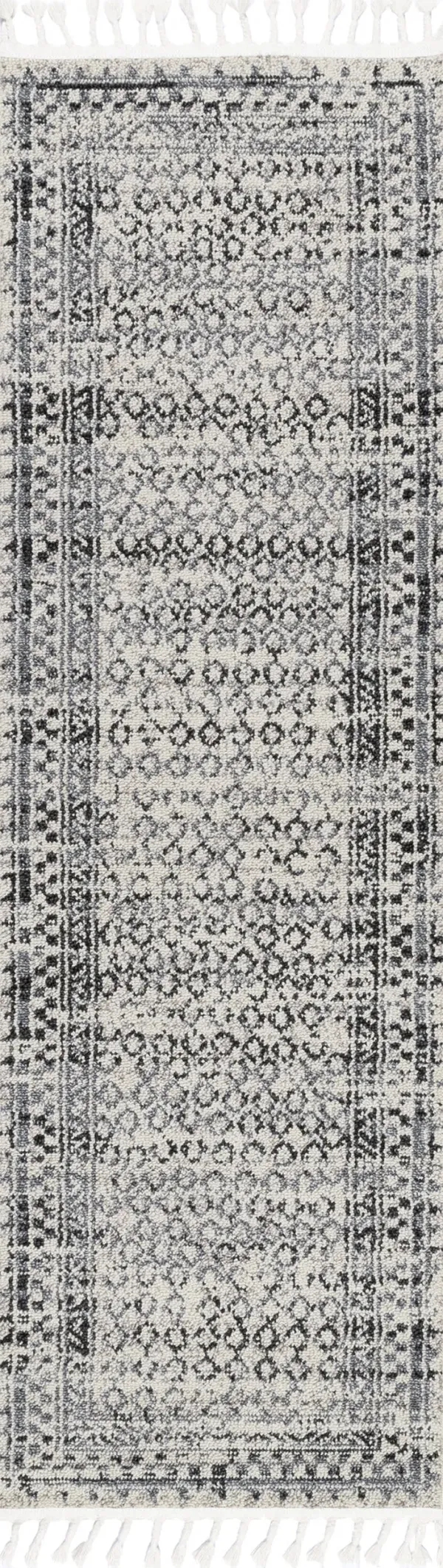 Checkered Diamonds Tassel Rug