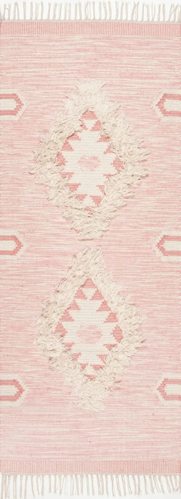Shaggy Moroccan Lattice Fringe Rug