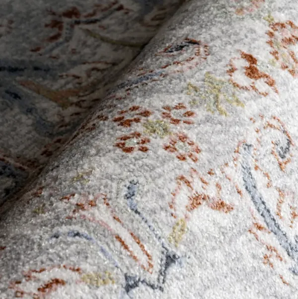 Brooklynn Floral Medallion Washable Rug