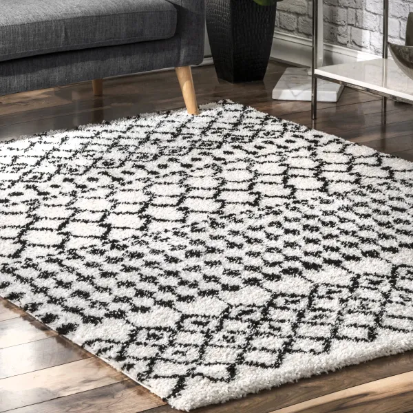 Moroccan Trellis Soft Shag Rug