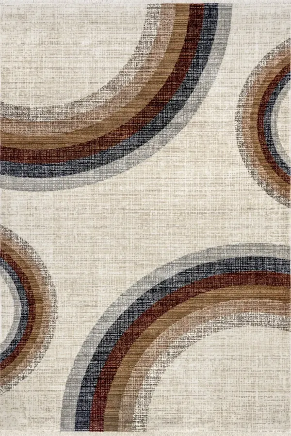 Ravia Faded Rings Rug