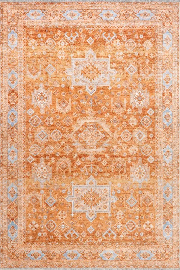 Kaski Medallion Washable Rug