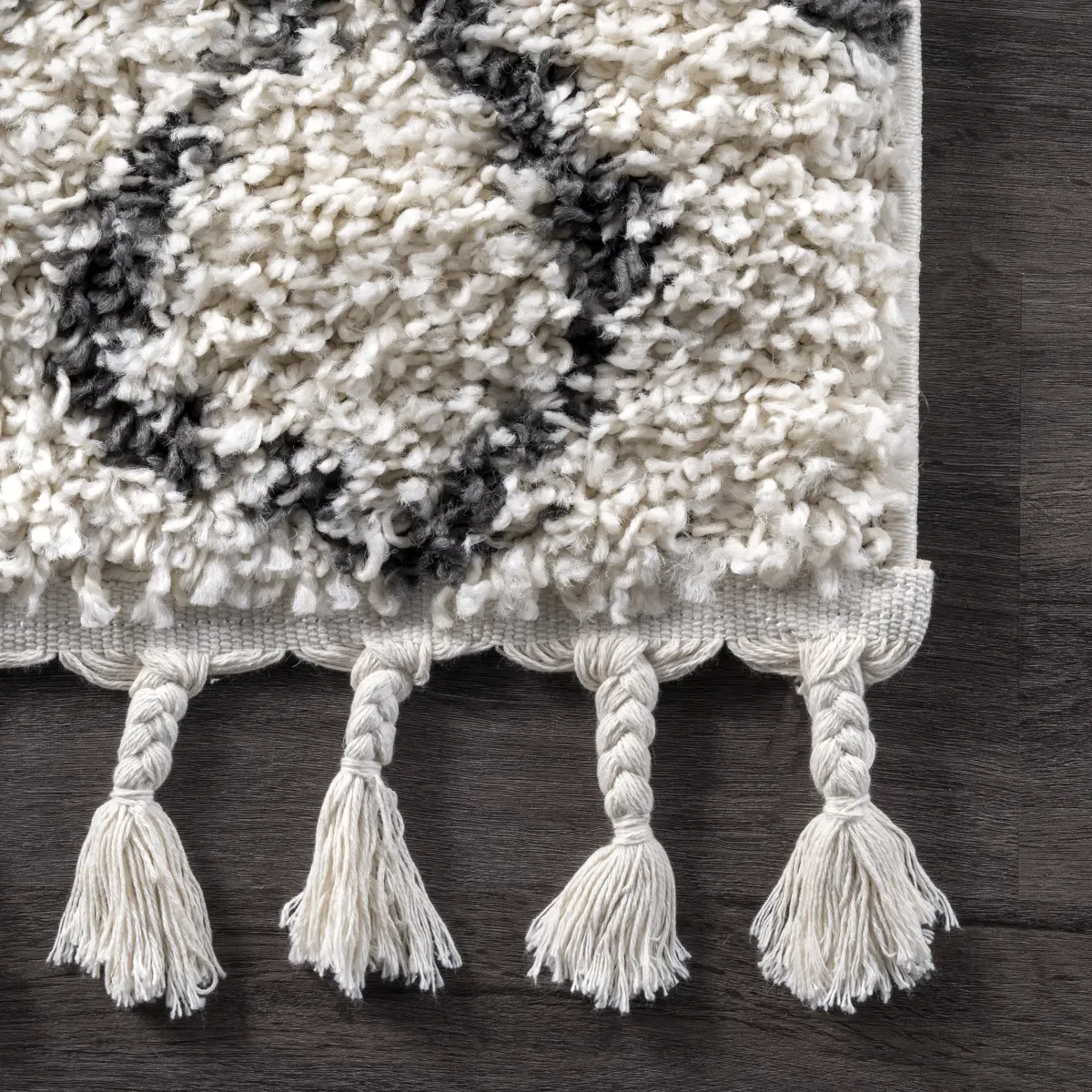 Moroccan Diamond Tassel Rug