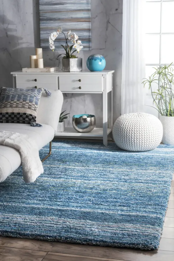 Striped Shaggy Rug