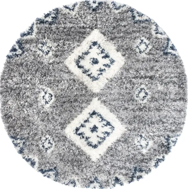 Diamond Totem Shag With Tassels Rug