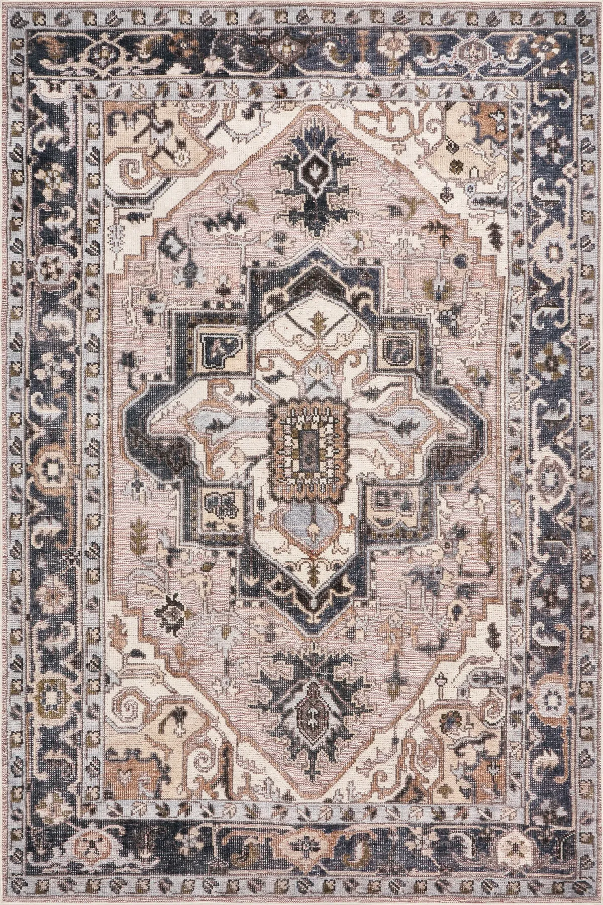 Jewel Medallion Spill Proof Washable Rug