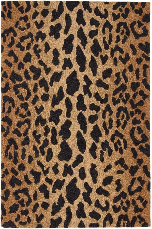 Leopard Hand Micro Hooked Wool Rug