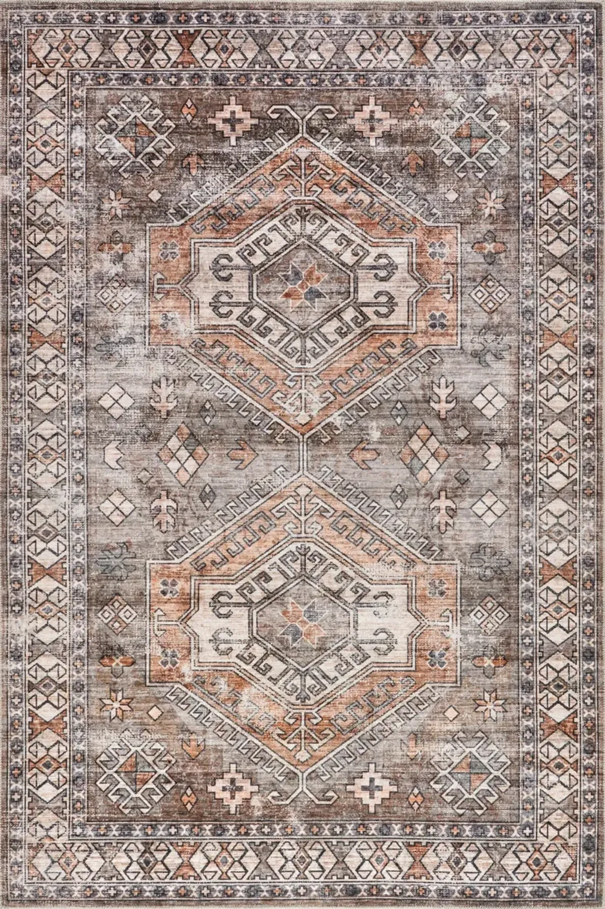 Nordic Emblems Spill Proof Washable Rug