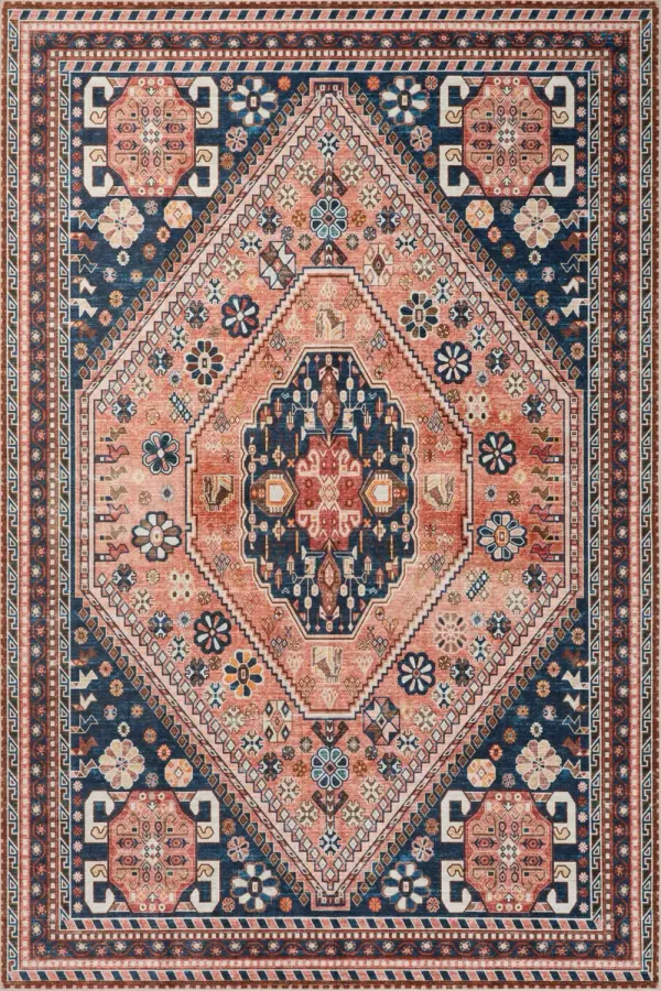 Celia Medallion Spill Proof Washable Rug