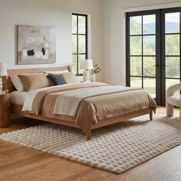 Ivana Checkered Plush Cloud Washable Rug