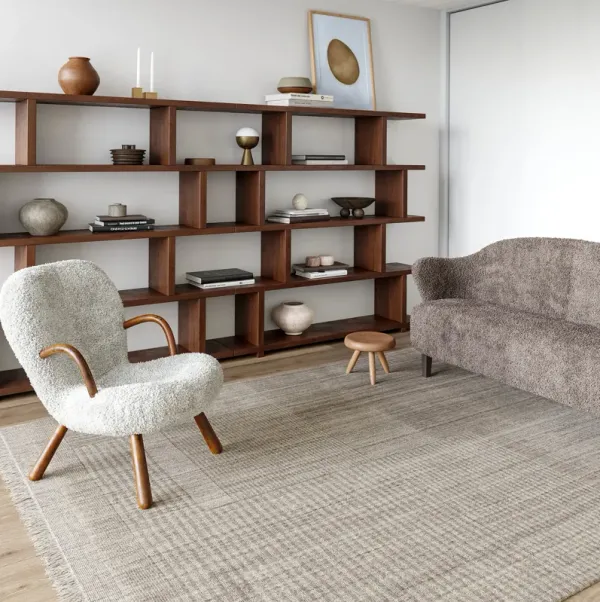 Mozai Fringed Wool-Blend Rug