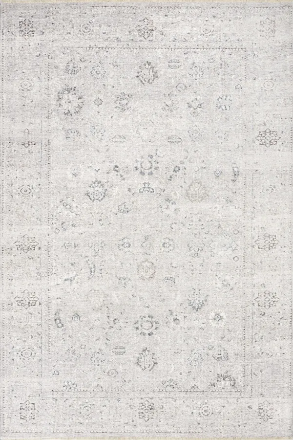 Bessie Fringed Vintage Medallion Washable Rug