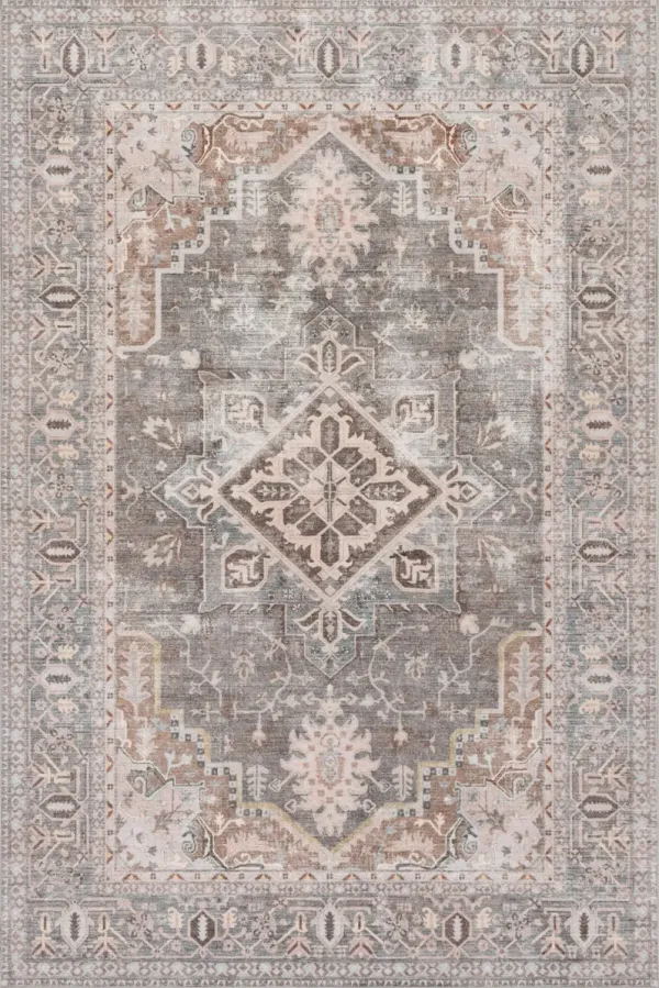 Oryl Medallion Traditional Washable Rug
