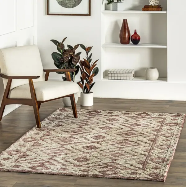 Tia Bordered Diamond Rug