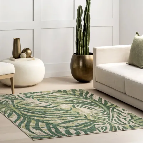 Abstract Floral Rug